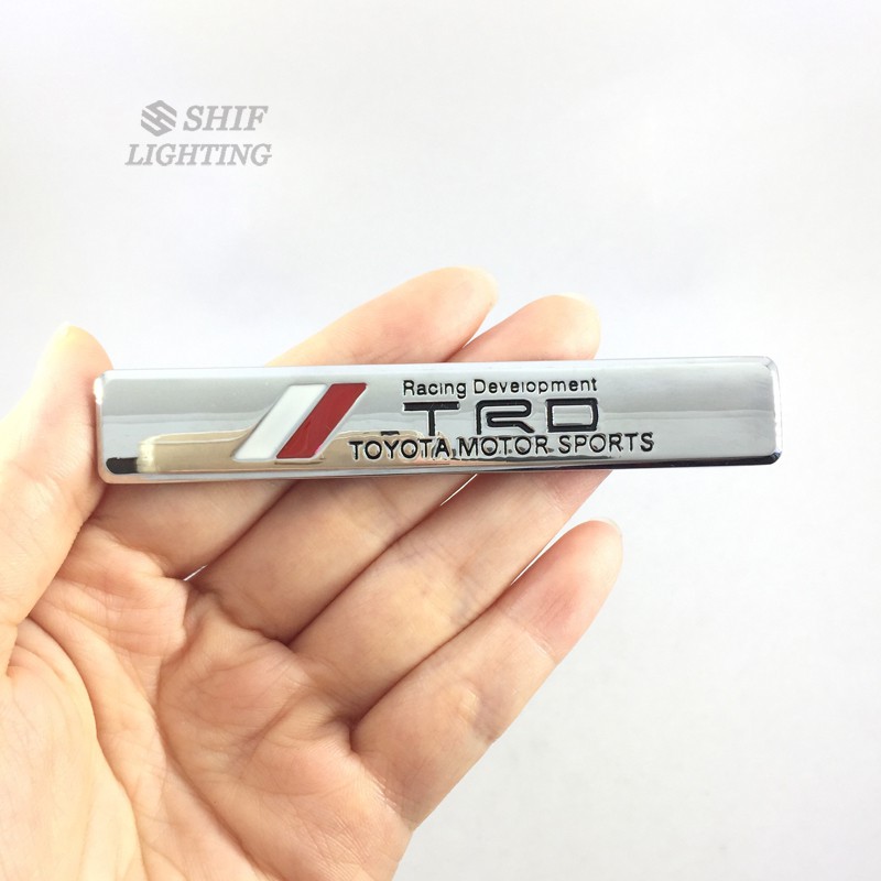 Logo TRD bằng kim loại dán trang trí xe hơi Toyota