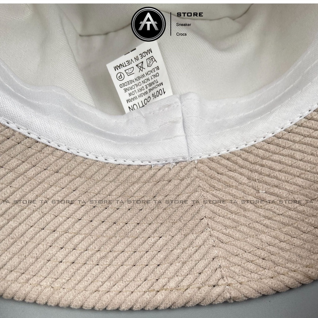 Mũ bucket thêu chữ Promissyou TA Store chất nhung tăm cao cấp form unisex nam nữ