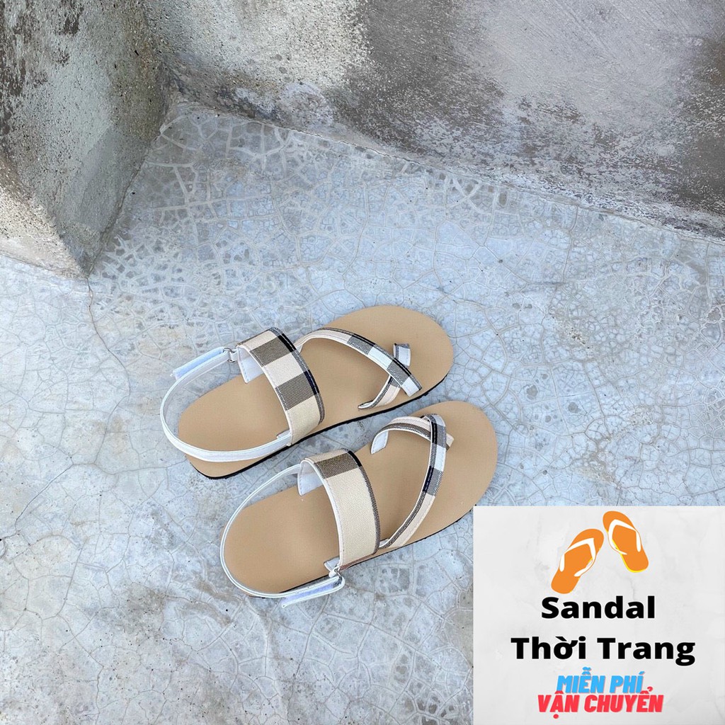 Dép xỏ ngón nữ đế cứng kem II Sandal thời trang Dép nữ giá rẻ