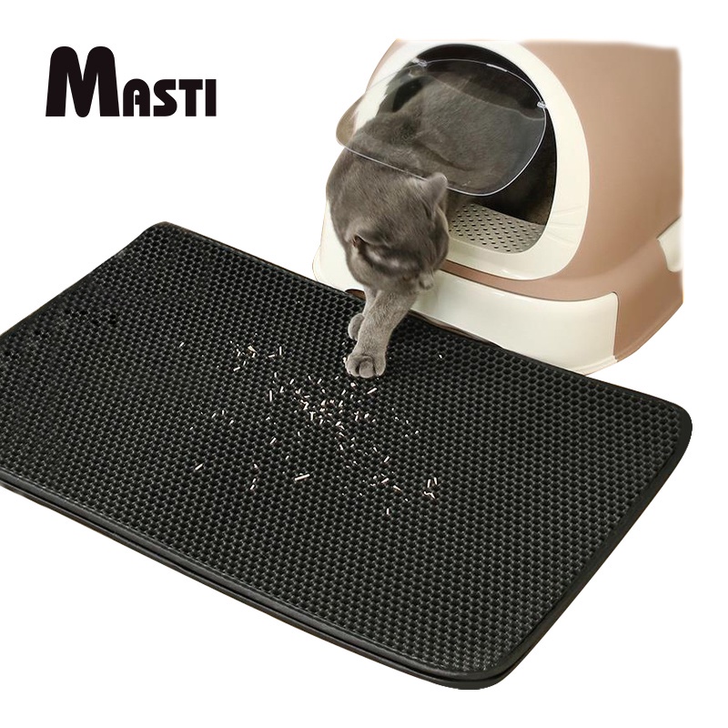 Thảm với MASTI LI0267 thiết kế 2 lớp trước cho thau cát mèo 46 * 65cm