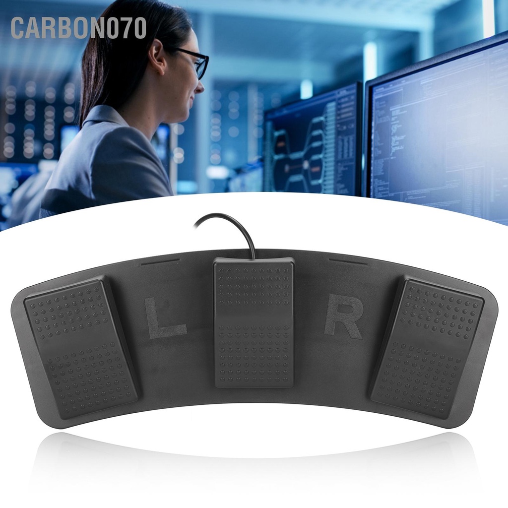 [Hàng Sẵn] Công tắc bàn đạp ba chân USB đa chức năng cho bàn phím / chuột chơi game máy tính【Carbon070】