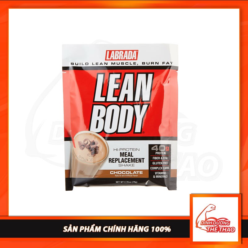 Set 05 gói Lean Body - Gói tiện lợi  bổ sung Protein, Multivitamin, chất béo, chất xơ cho người tập thể thao