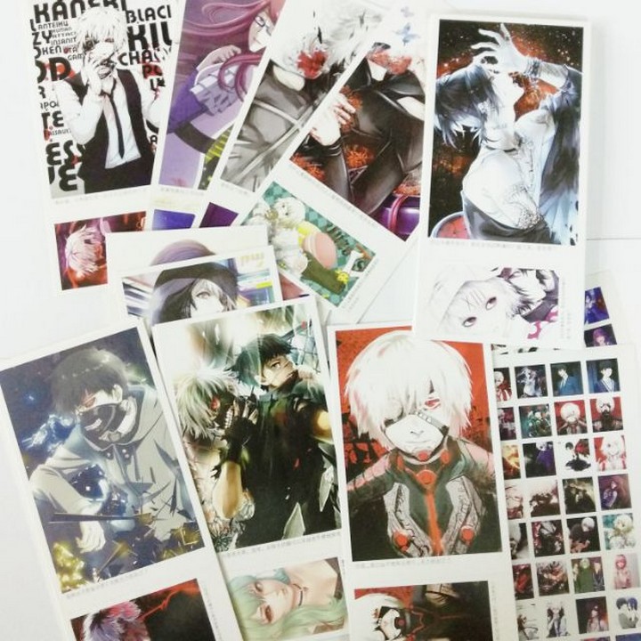 Hộp ảnh Postcard anime tokyo ghoul thiên quan tứ phúc hero academy pubg no game no life ano hana kuroko no