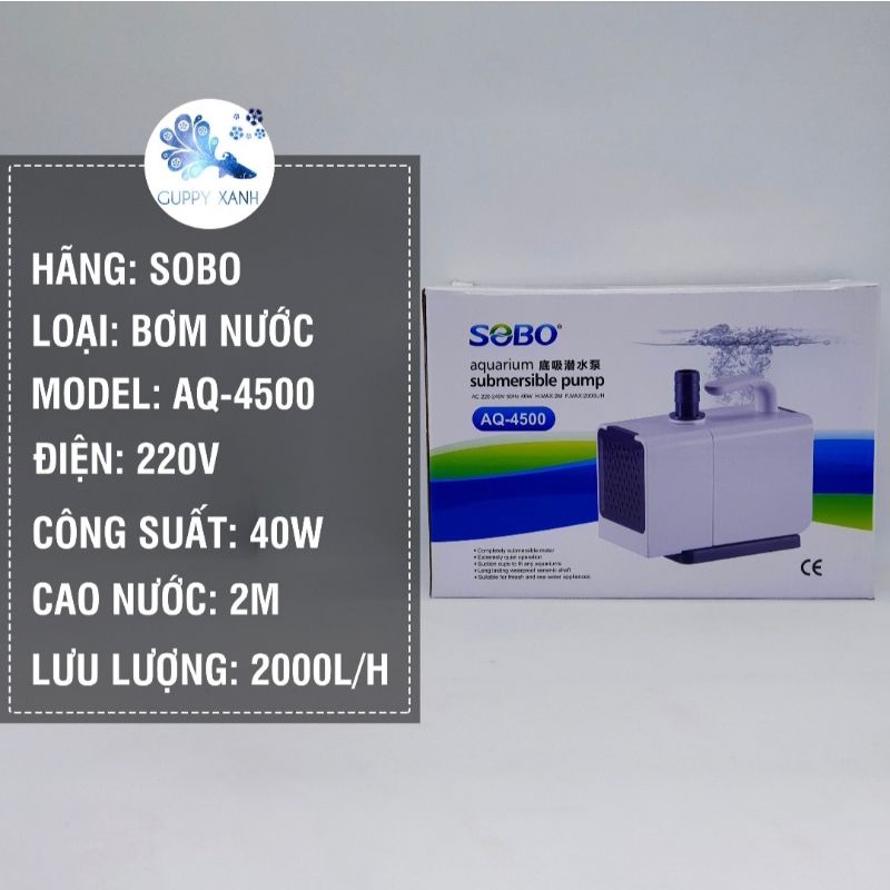 Máy bơm nước thê hệ mới Sobo , AQ 4500, AQ 5500, AQ 6500, AQ 7500