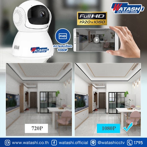 Camera IP WIFI trong nhà xoay 355 chính hãng,CAMERA WATASHI IP WIFI WIOT 1021