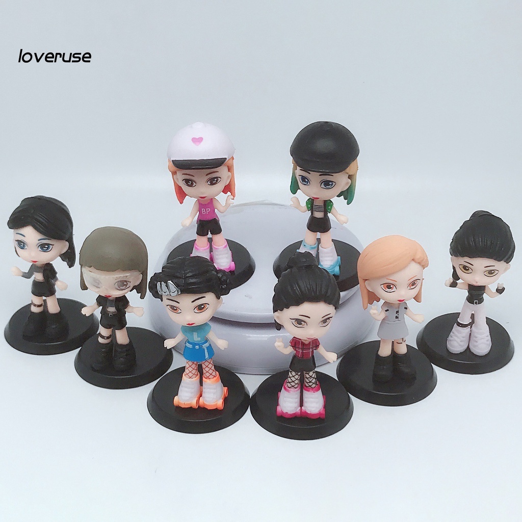 Set 8 Đồ trang trí Đồ Chơi Các Thành Viên Nhóm Nhạc Blackpink