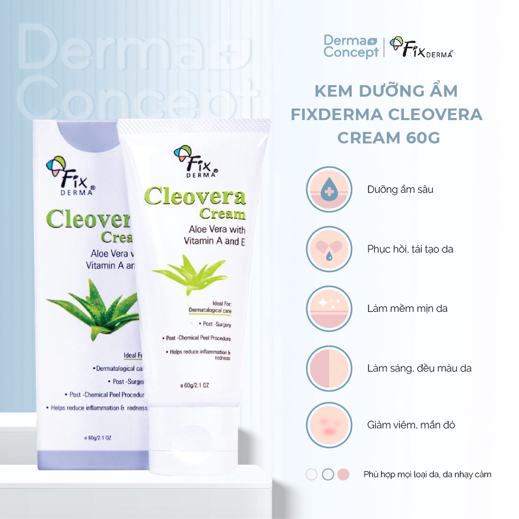 Kem dưỡng ẩm Fixderma Cleovera Cream - 60g