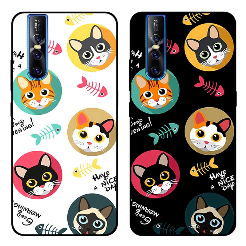 Ốp điện thoại mềm họa tiết cá mèo đáng yêu cho Samsung Galaxy S22 S21 Plus A02 M02 A03 Note 8 9 10 20 Plus Note 10 Lite J7 J5 J2 Prime J2 J3 J5 J7 Pro J7 Plus C9 Pro J4 J6 J8 Plus 2018