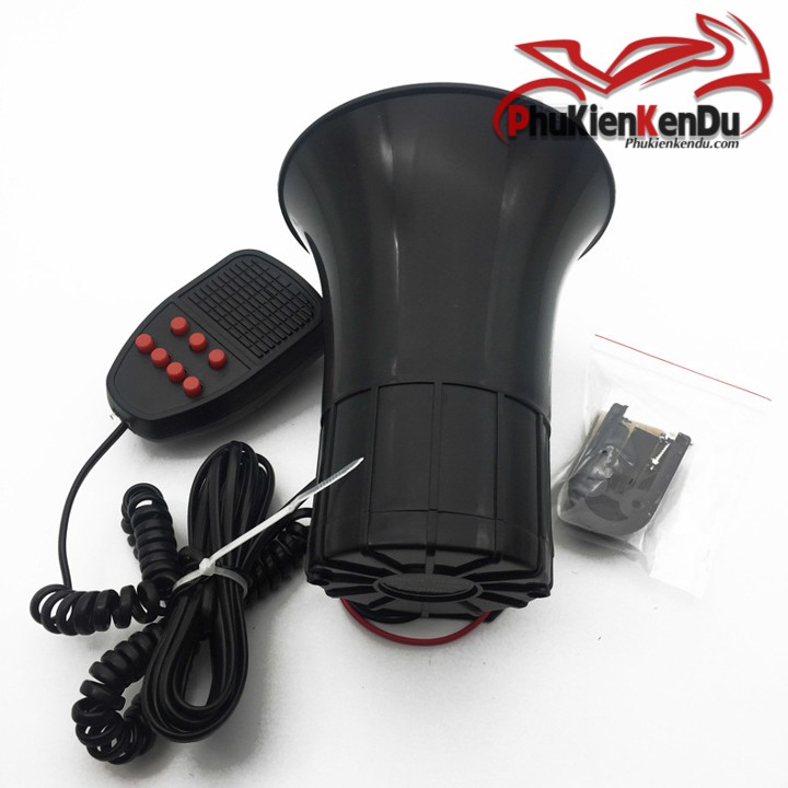 Còi hú cảnh báo 7 chế độ âm thanh chuẩn có mic, 12V