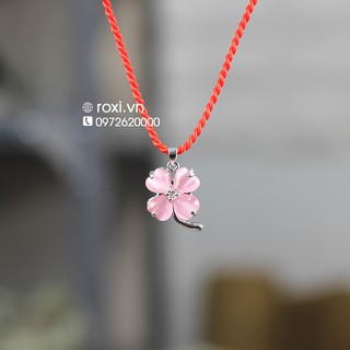 VÒNG CỔ NỮ CỎ 4 LÁ BỌC BẠC - VÒNG PHONG THỦY MAY MẮN - VÒNG CỔ NỮ