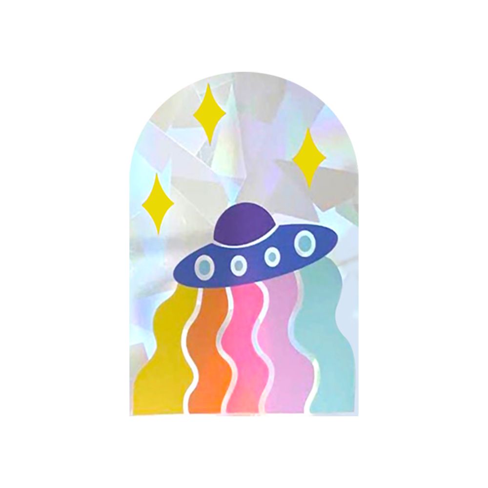 Sticker Dán Cửa Kính Cửa Sổ Hình Cầu Vồng Phản Quang Chống Va Đập Dễ Sử Dụng
