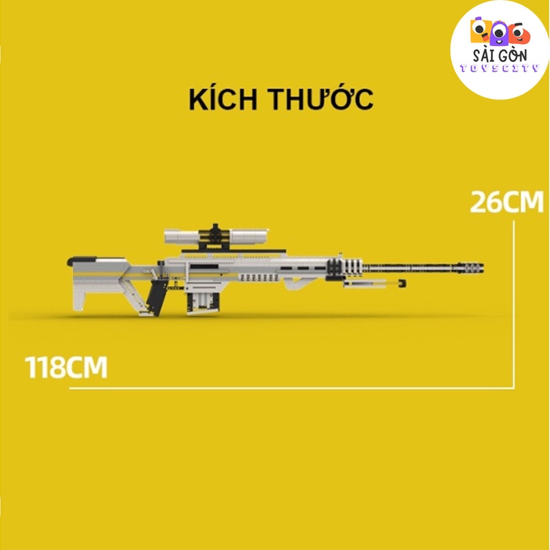 Đồ Chơi Lắp Ráp Mô Hình Súng Sniper Rifle XPR-50 Với 1700+ - Bản Thiết Kế Tiêu Chuẩn Của Kevin183