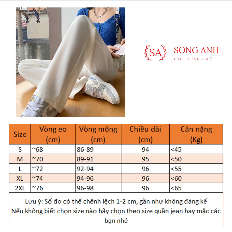 Quần Ống Rộng Nữ Lưng Cao Khóa Trước Có Big Size