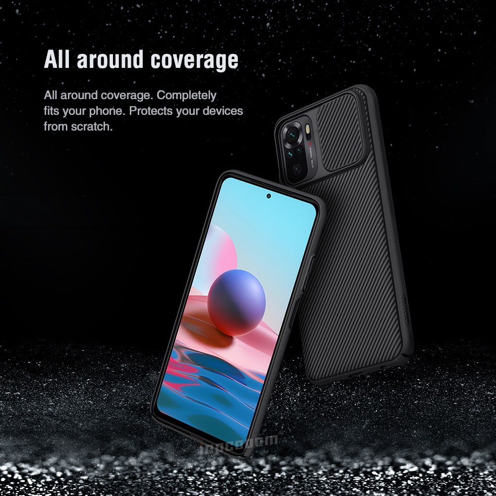 Ốp Điện Thoại Silicon Có Nắp Trượt Bảo Vệ Camera Sau Cho Xiaomi Redmi Note 10 Pro Max 10s