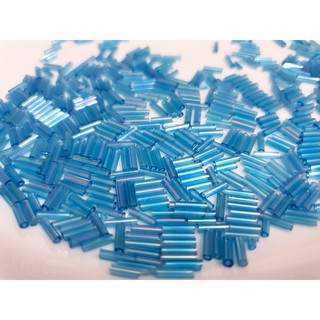 Cườm ống màu xanh biển ánh xà cừ gói 10g