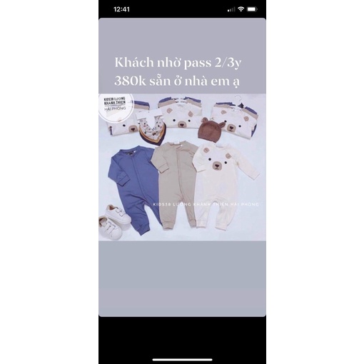 Bộ ngủ HM chất cotton organic