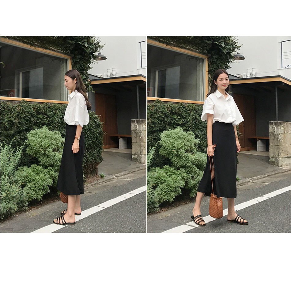 Chân váy MORAN dáng dài xẻ vạt 2 lớp (ORDER) | BigBuy360 - bigbuy360.vn