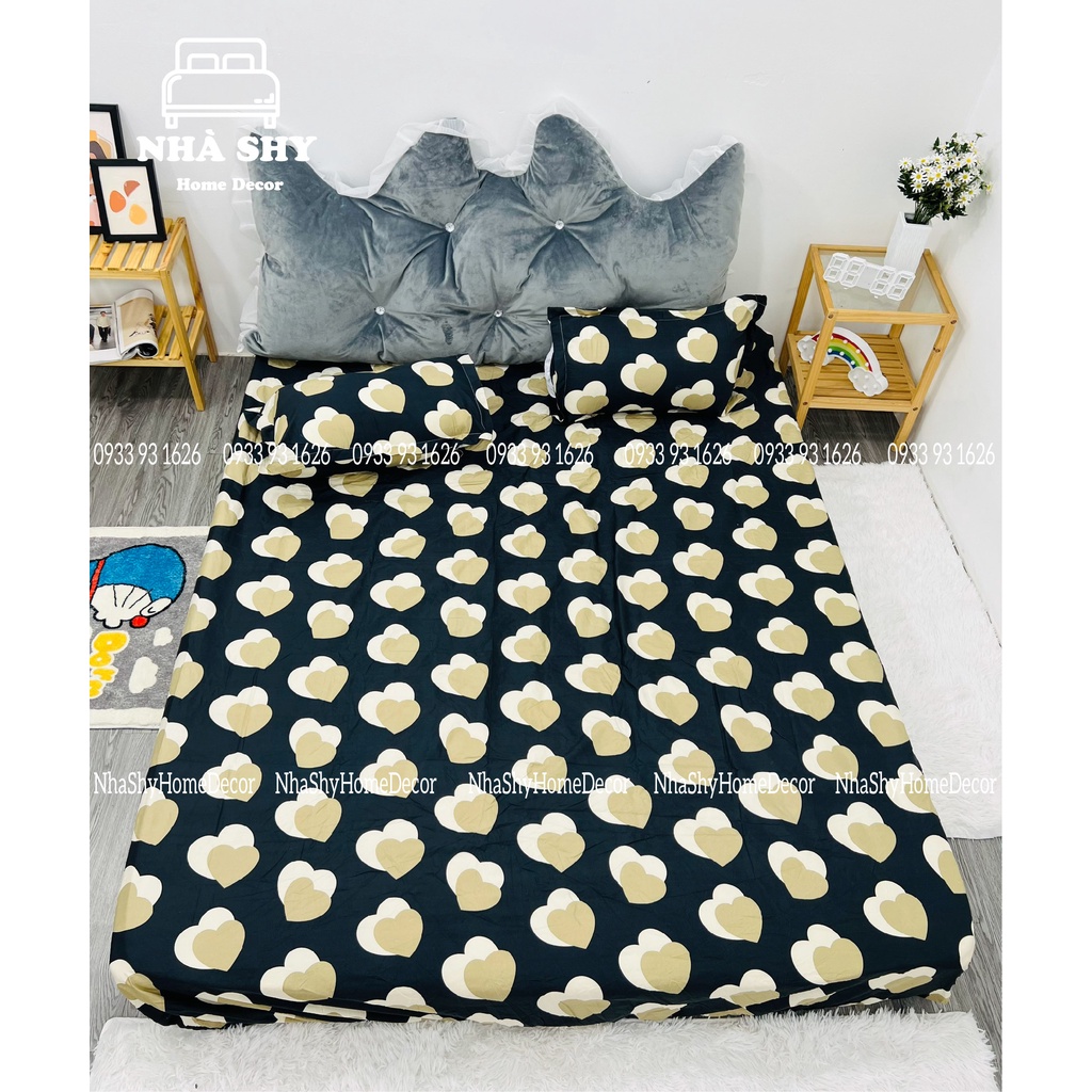 Bộ Ga Giuờng Cotton Poly 3 Món Chất Cotton Poly Hàng Việt Nam Sản Xuất - Set Ga + 2 Vỏ Gối Nằm | BigBuy360 - bigbuy360.vn