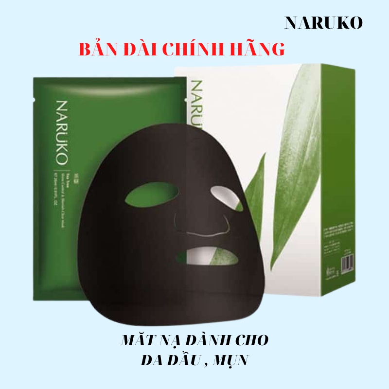 Mặt Nạ Trà Tràm Naruko Dành Cho Da Mụn Hộp 8 Miếng
