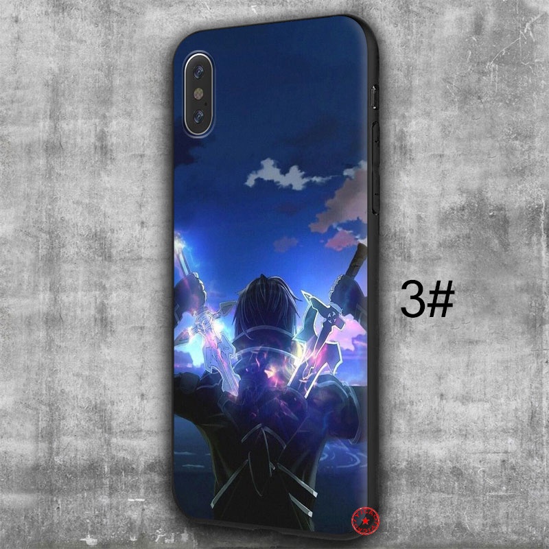 Ốp điện thoại in hình Sword Art Online Kirito thích hợp cho IPHONE SE XR 5 5S 6 6S 7 8 11 PRO MAX PLUS UOL89