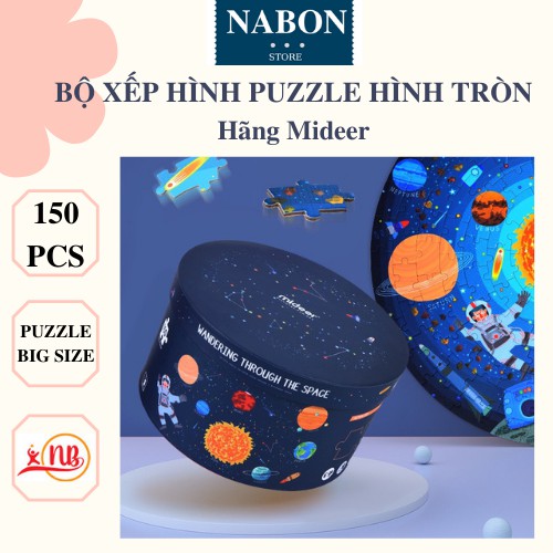 Bộ Xếp hình Puzzle Chính Hãng Mideer 150 Miếng Ghép Dạng Tròn Dành Cho Bé Từ 5T Trở Lên - NABON SHOP