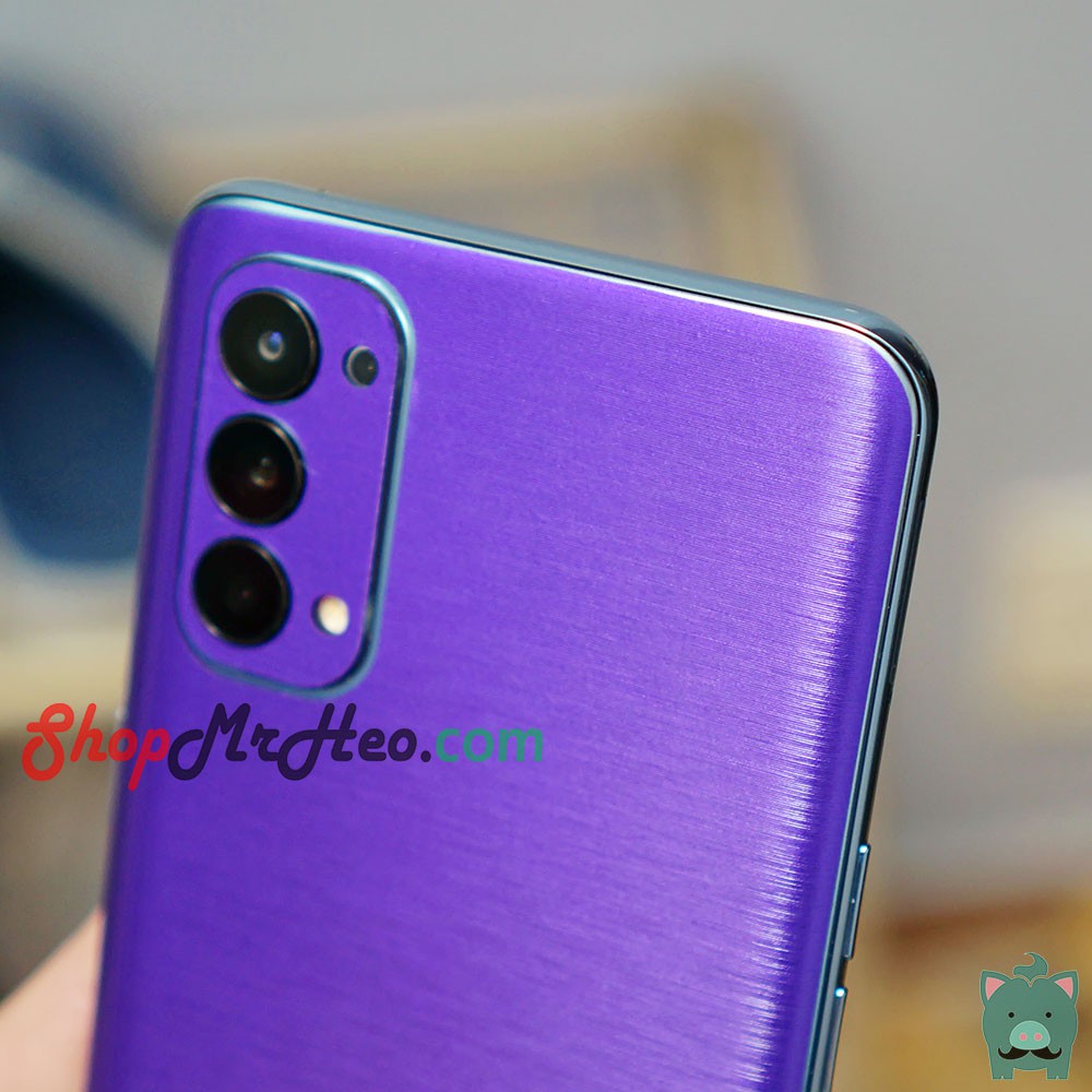 Skin Dán Mặt Sau Lưng Vân Nhôm OPPO Reno4 - Reno 4 Pro - Reno4 Pro