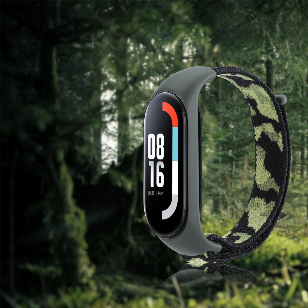 Dây Đeo Nylon Họa Tiết Rằn Ri Cho Đồng Hồ Thông Minh xiaomi Mi band 6 Mi band 7 6 5