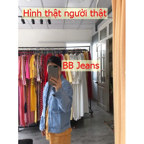 Áo khoác jean nữ Essential Losangeles cao cao cấp form 40-58kg Panda.