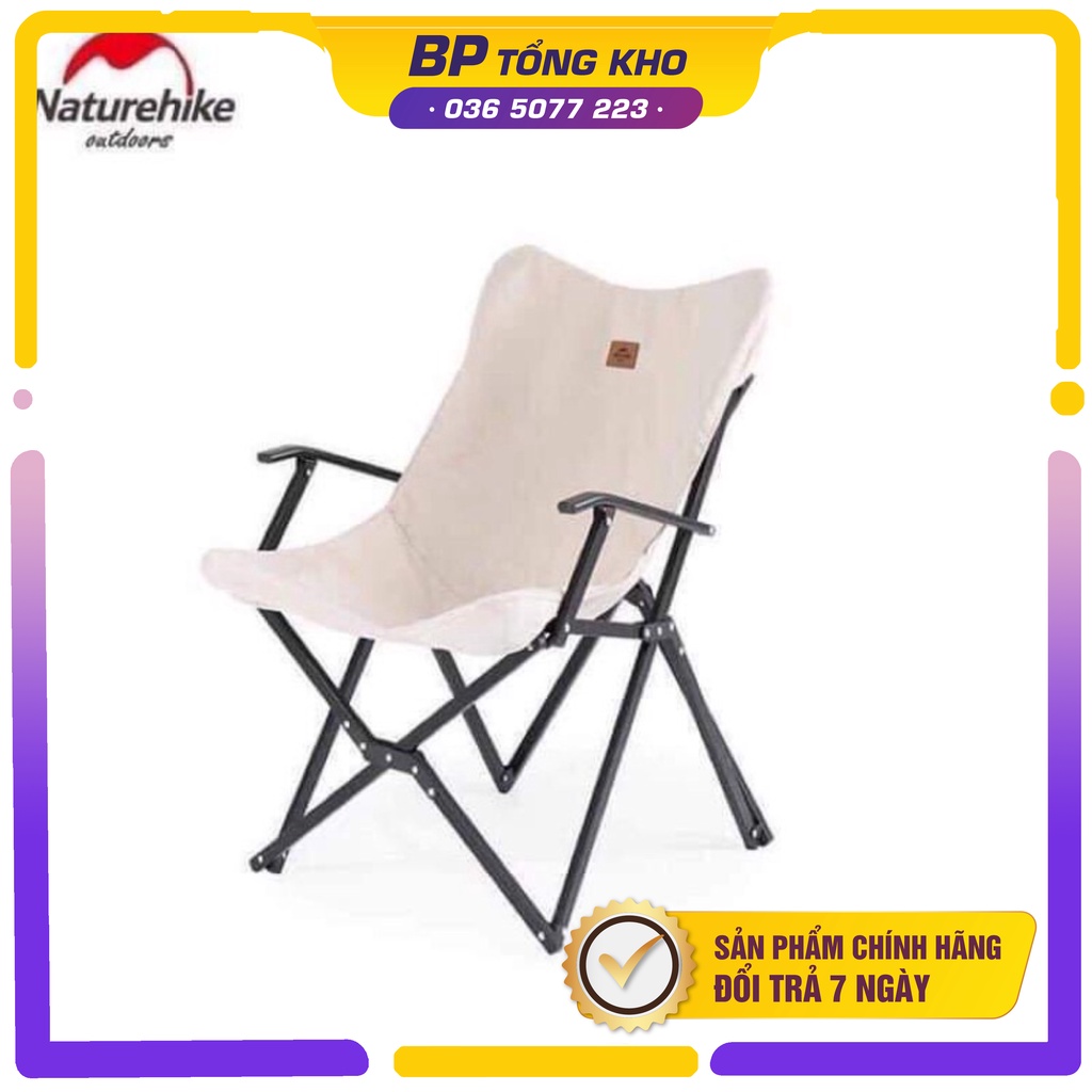 Ghế Vintage NatureHike NH21JJ003 có tay vịn dã ngoại, câu cá, chụp ảnh
