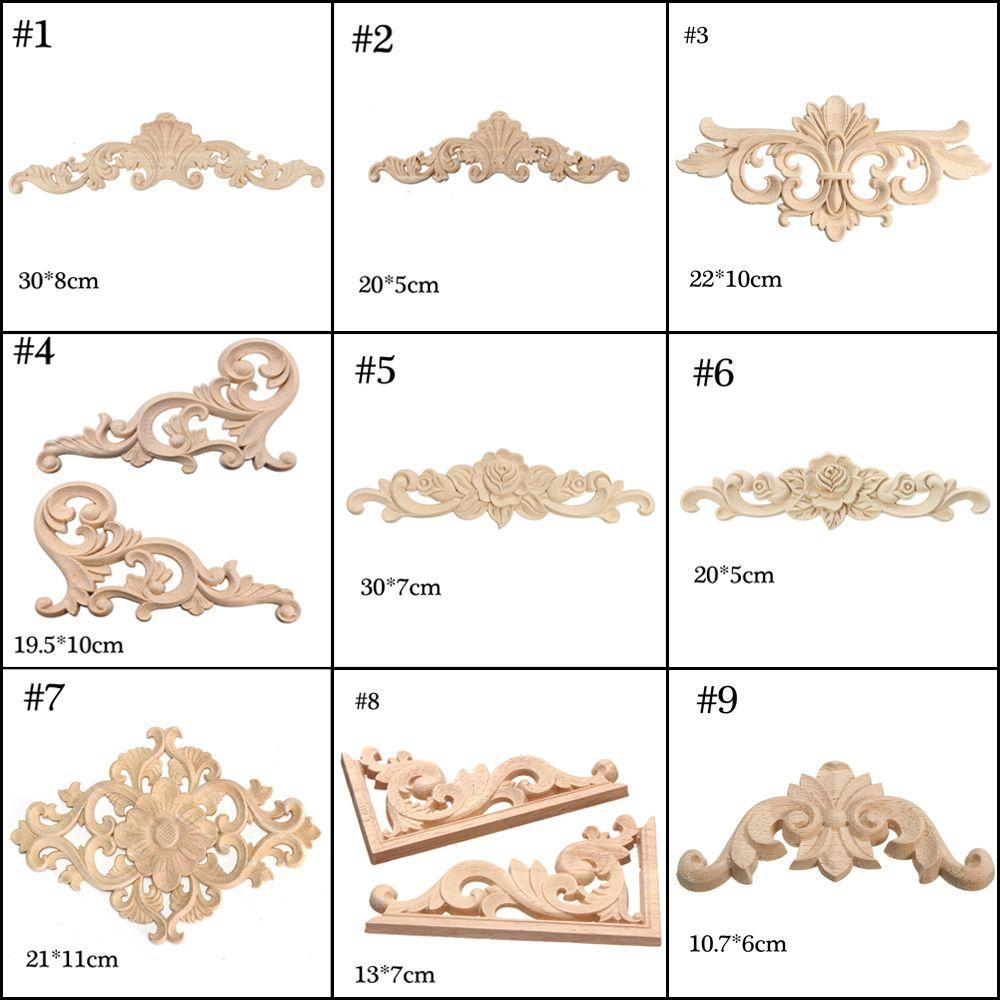 Set 1 / 2 Khung Gỗ Chạm Khắc Hoa Trang Trí Góc Mới