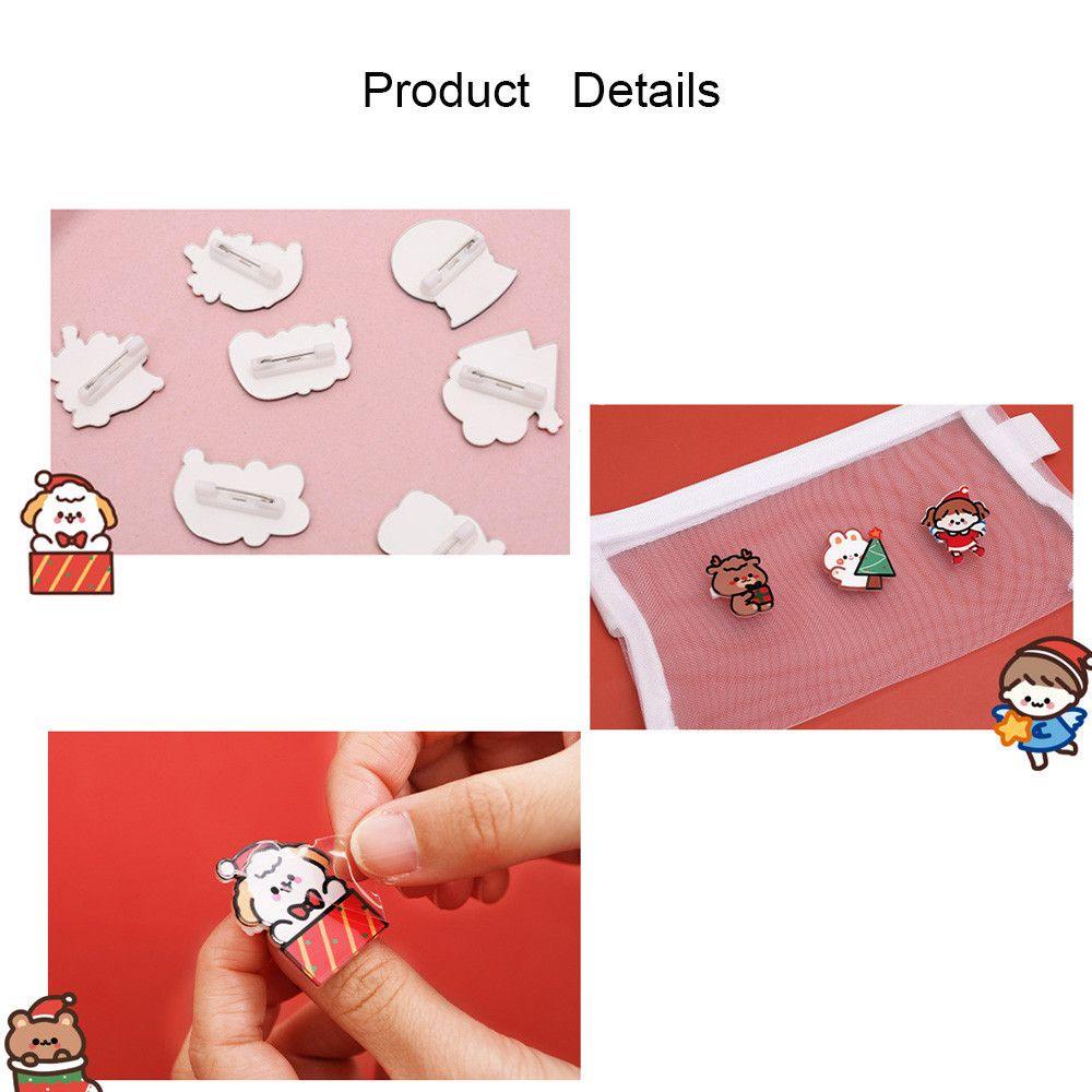 Ghim Cài Áo Hình Ông Già Noel / Người Tuyết Bằng Acrylic