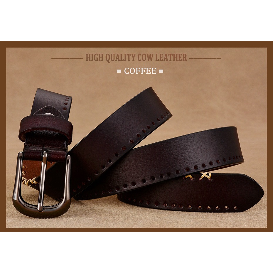 Thắt Lưng Da Bò 2.8Cm Chất Lượng Cao Có Khóa Cài Cho Nữ