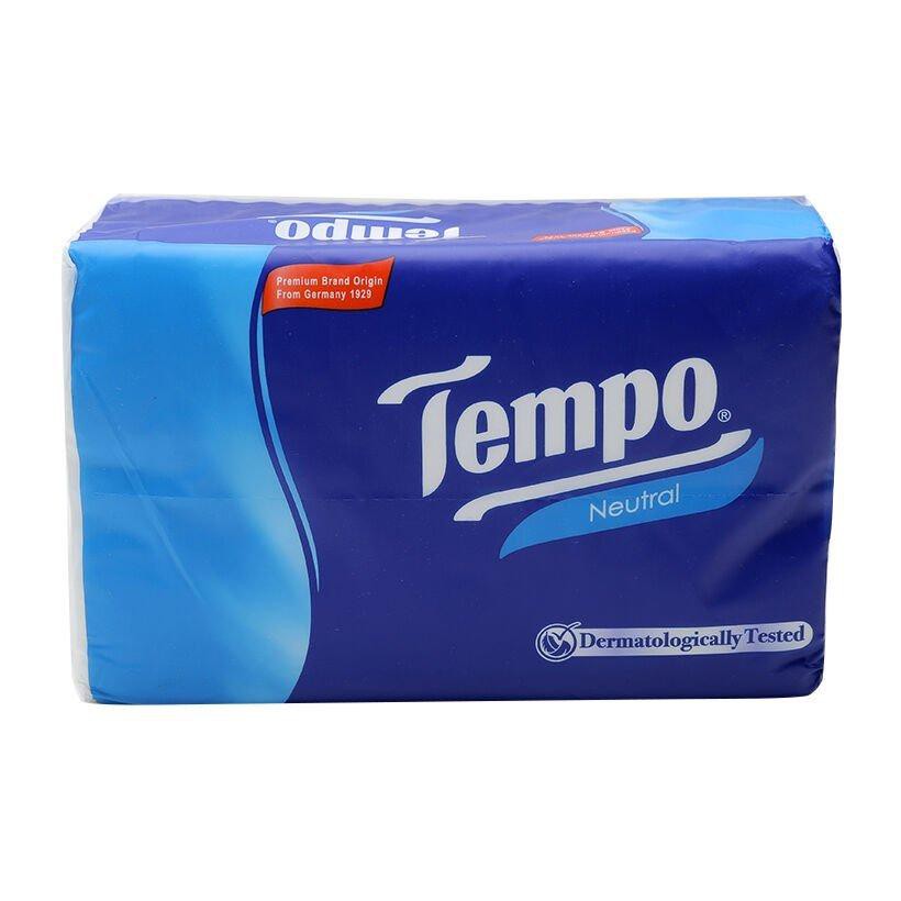 Lốc 4 gói khăn giấy Tempo Neutral 90 tờ/gói