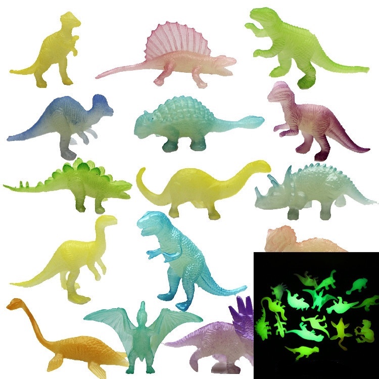 39pcs Mô Hình Khủng Long Đồ Chơi Cho Bé Phát Sáng Cho Trẻ Em