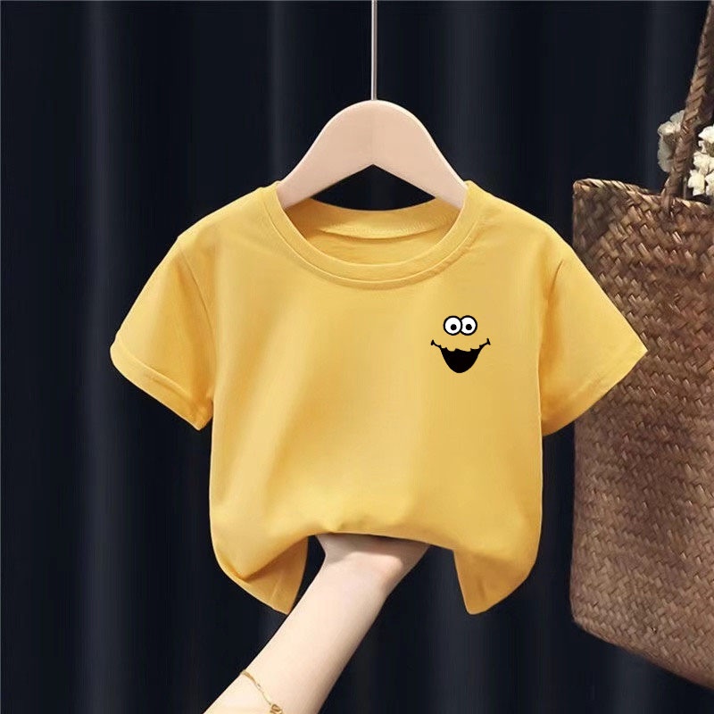 Áo Thun Tay Ngắn 100% Cotton In Họa Tiết Hoạt Hình Thoáng Khí Thời Trang Unisex