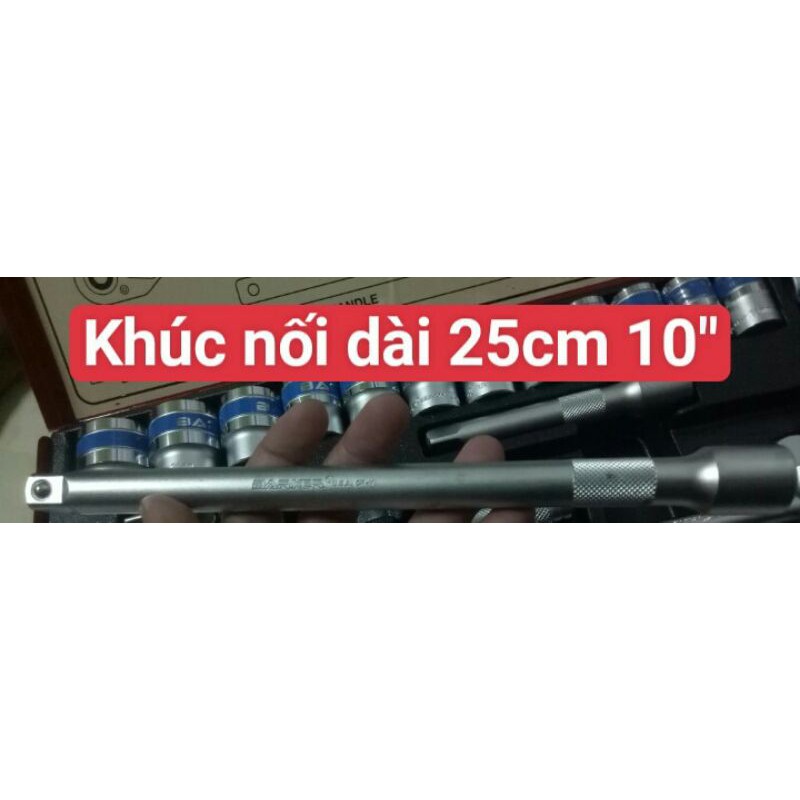 - Bộ khẩu tuýp 1/2 25 ( Hệ Mét và Inch ) chi tiết chính hãng  BARKER U.S.A