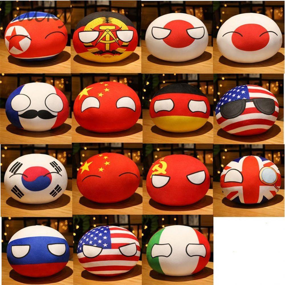 LUCKY~Creativity Polandball Plush 10cm Pendant Country Plush Ball Toy Keyring China Brand New#Ready Stock