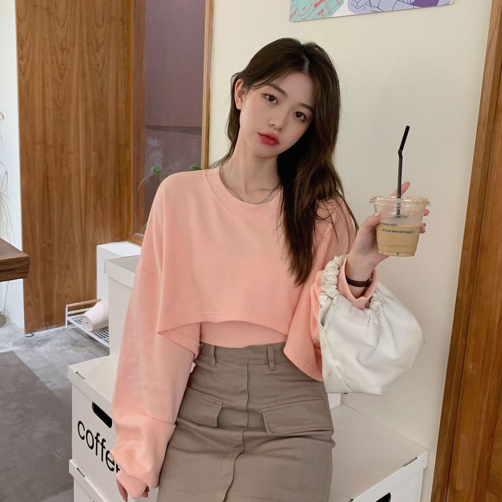 Set Áo Thun Tay Ngắn + Chân Váy Thiết Kế Đơn Giản Thời Trang Mới Dễ Phối Đồ