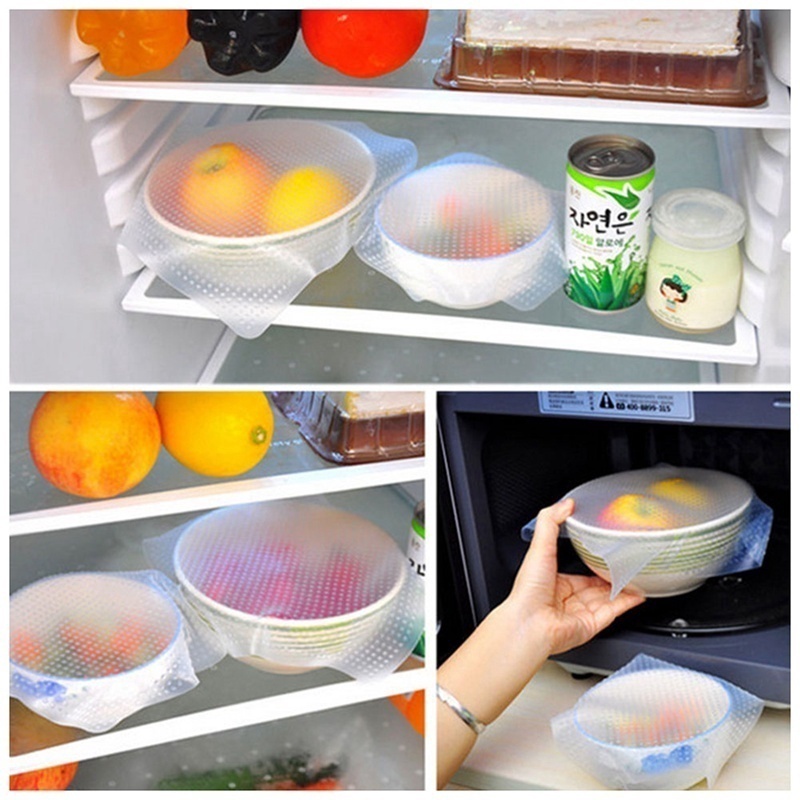 Set 4 Miếng Silicon Bọc Thực Phẩm