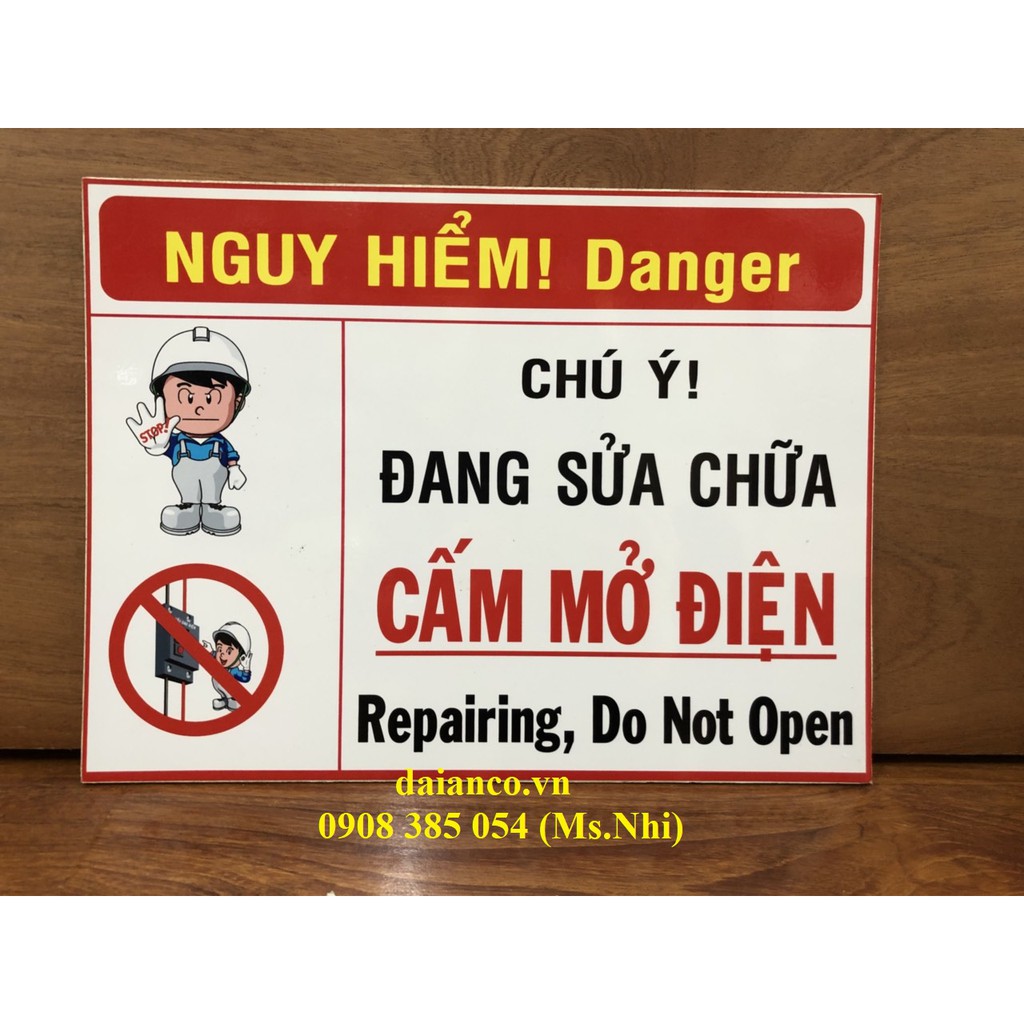 [HCM] KHUYẾN MÃI Bảng cảnh báo chất liệu fomex nội dung như hình- KT 30x40cm- Hàng sẵn