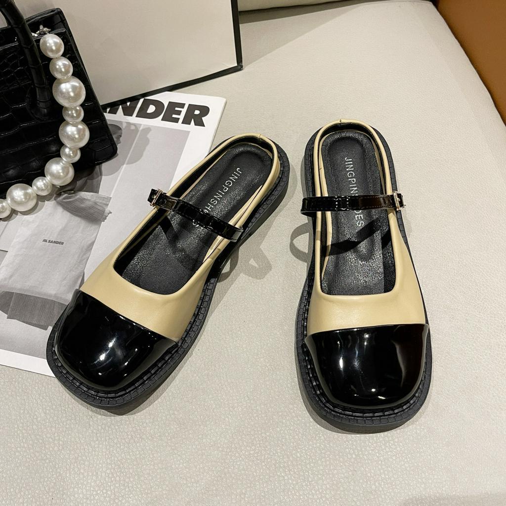Sục búp bê nữ Mary Jane lolita đế bằng siêu sang LuxyShoes LXD25