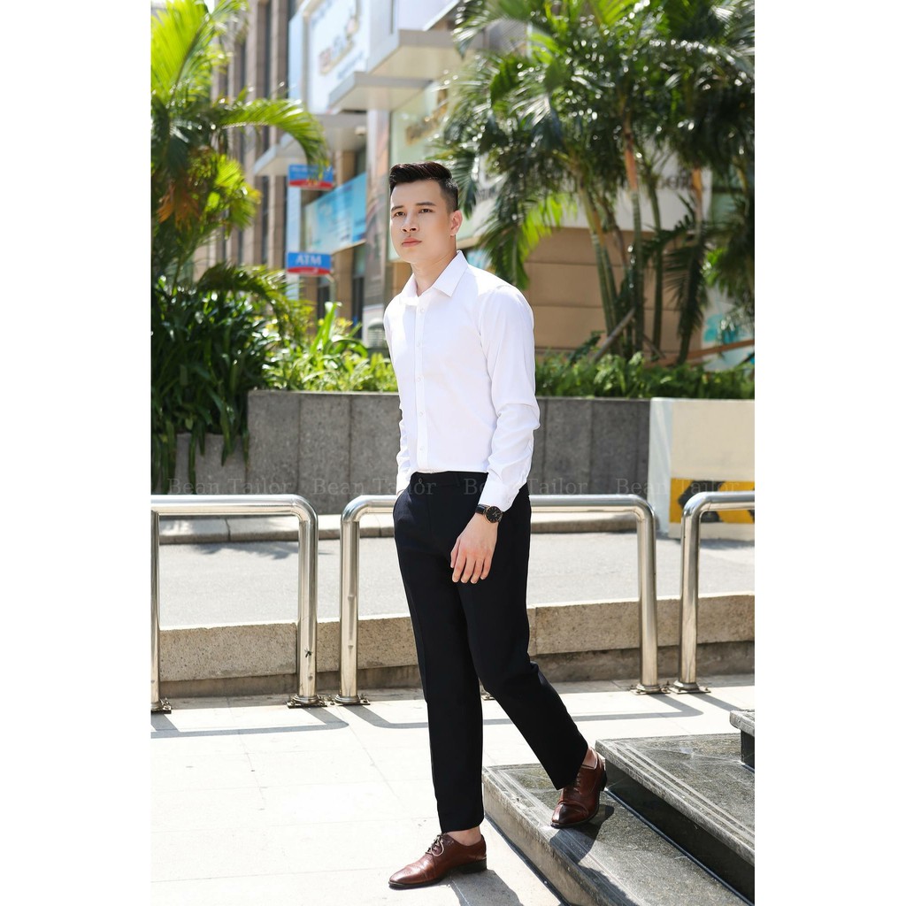 Áo sơ mi nam rắng cotton gân chéo Ultra PBv2 tay dài cao cấp #8