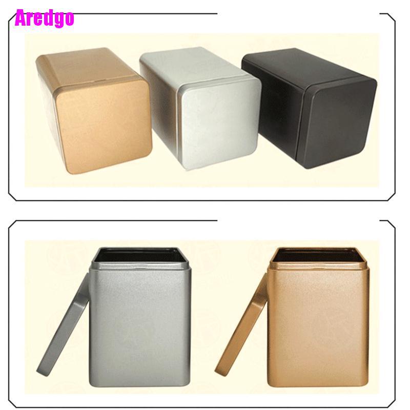 Hộp thiếc vuông đựng lá trà tiện dụng