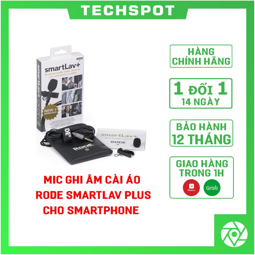 Mic Ghi âm cài áo Rode Smartlav Plus cho Smartphone | Chính Hãng