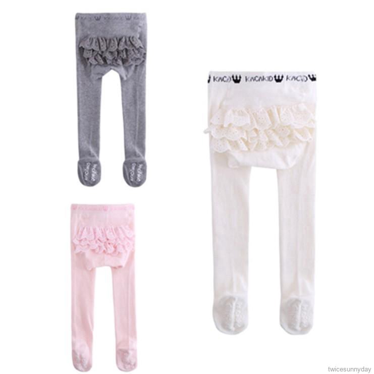 Quần Tất Phối Ren Đáng Yêu Cho Bé Gái