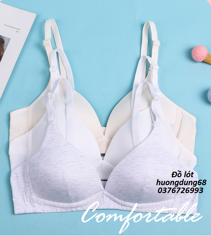 Bra / Áo Ngực Cotton Tinh Khiết Nữ Sinh Xuất Đông Âu ( AL : 202 ) Hàng Loại Đẹp.