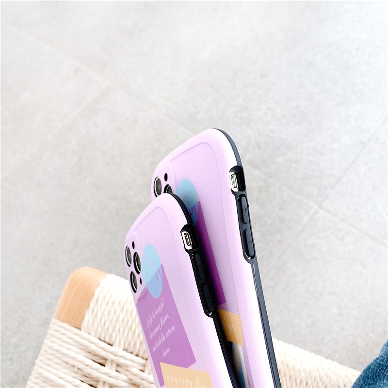Ốp lưng iphone Purple Letter IMD viền cong dày dặn 5/5s/6/6plus/6s/6splus/7/7plus/8/8plus/x/xs/11/12/pro/max/plus/promax | BigBuy360 - bigbuy360.vn