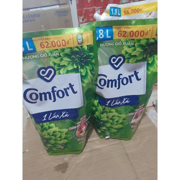 túi comfort 1 lần xả màu xanh lá 1.8 lít