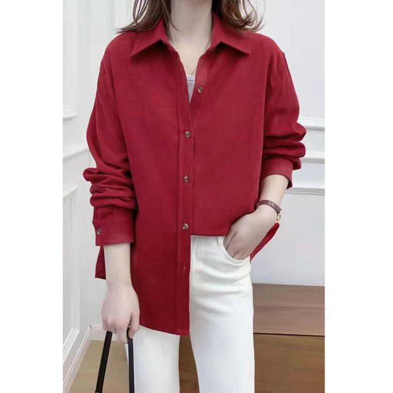 Áo Sơ Mi Nữ Lụa Quảng Châu Cổ Đức Siêu Xinh M023 - Lolla_Fashion