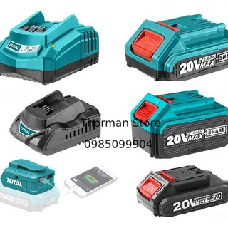 20v pin và sạc total tblie2001/tfbli2001/tfbli2002/tclie2002/tfcli2001/tfcli2003/ tucli2001